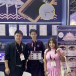 DancingSwan team with clients at international lash exhibition