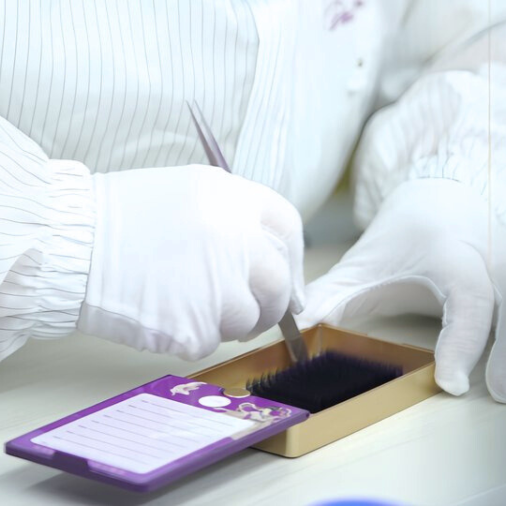 high-standard eyelash factory cleanroom operation