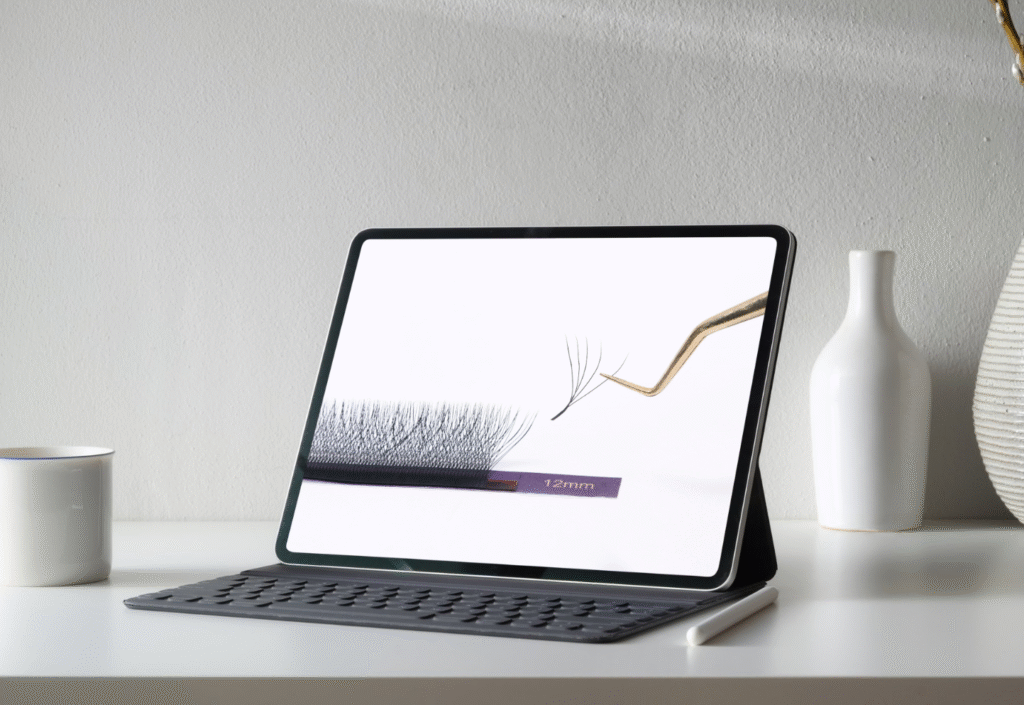 W 5D lash extensions for dense dramatic volume application