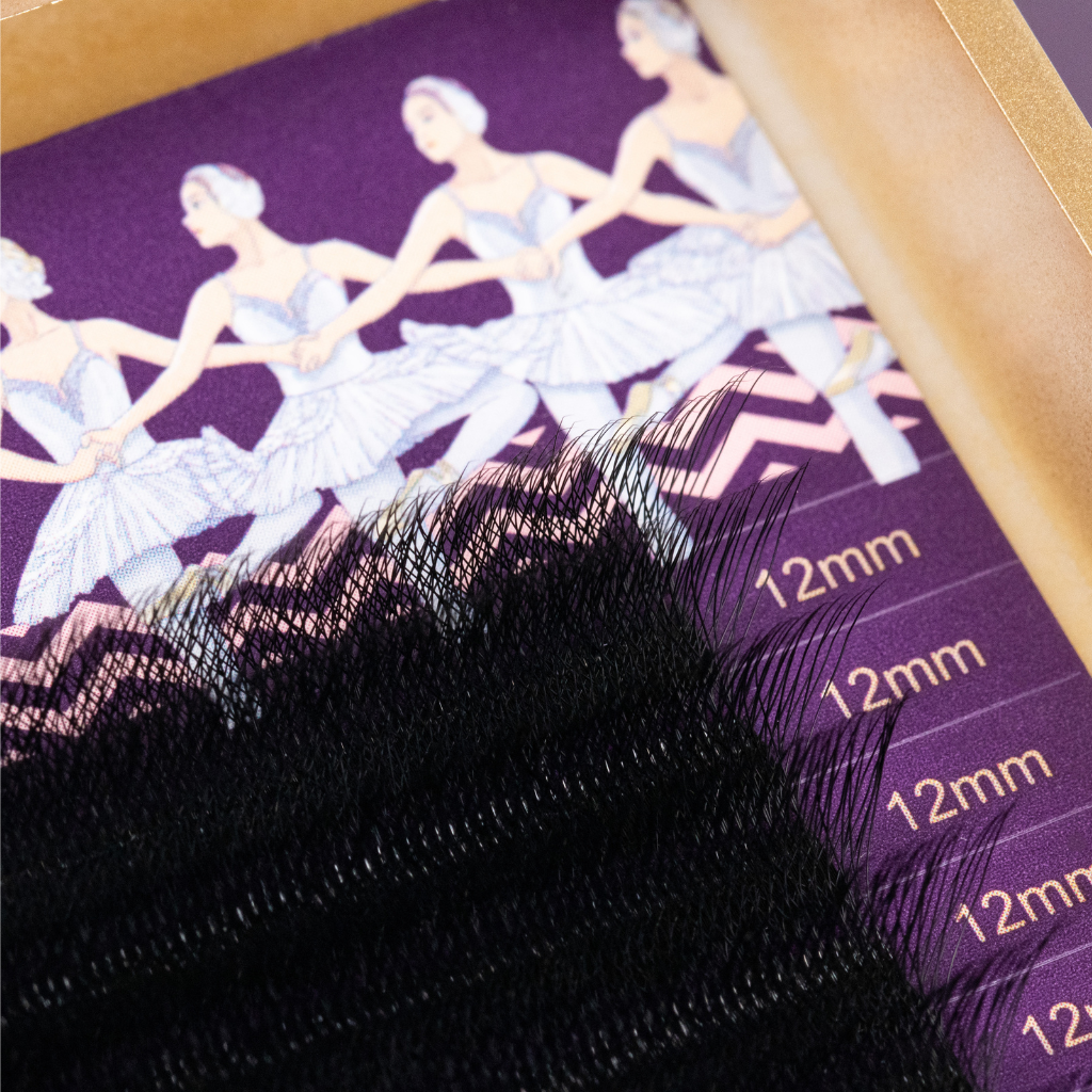 High-density W-6D lash rows with more lashes per strip