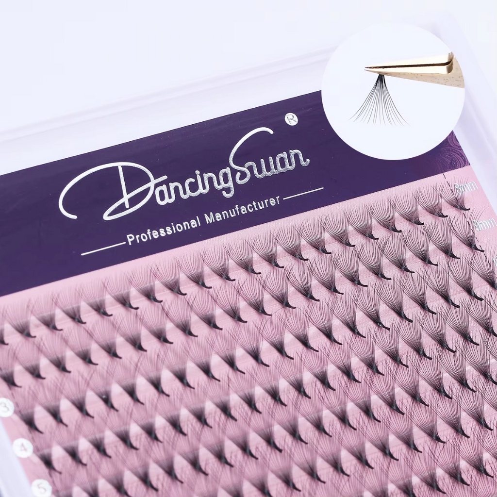 Evenly distributed pre-made volume lash fans