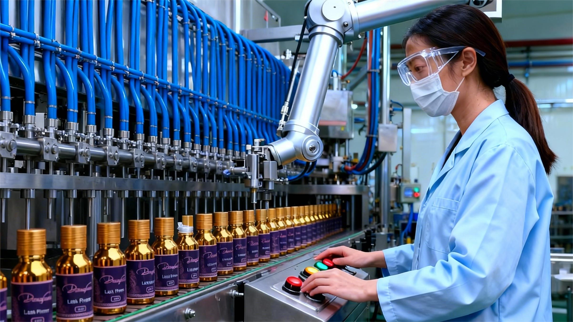 professional lash primer bottle filling in self-owned factory