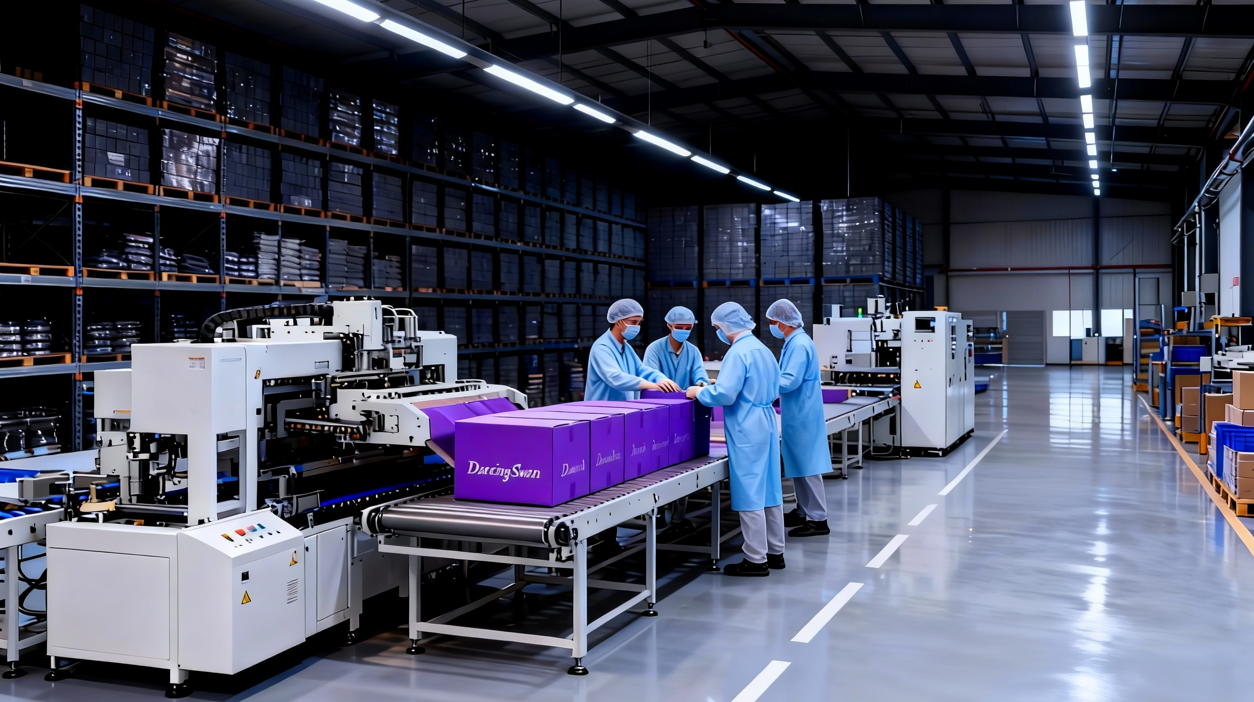 lash product packaging process in factory