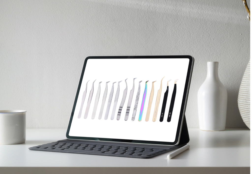 precision lash extension tweezers