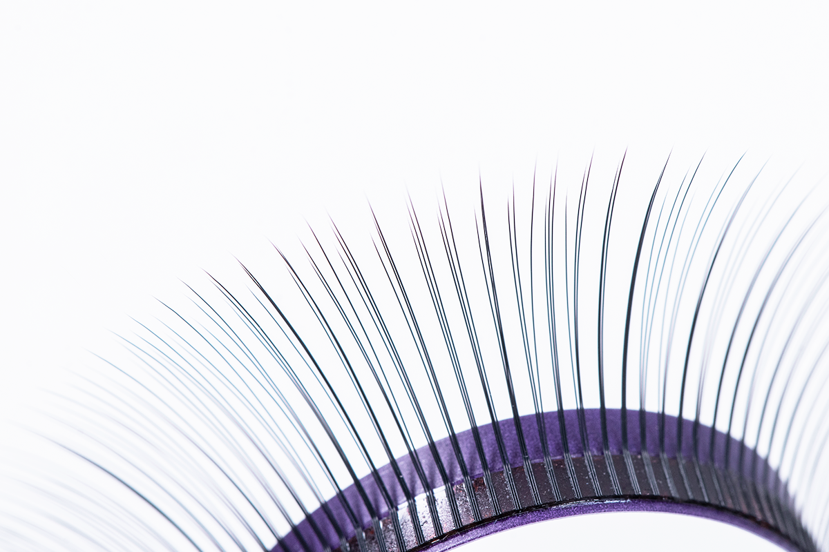 The tip of the eyelash