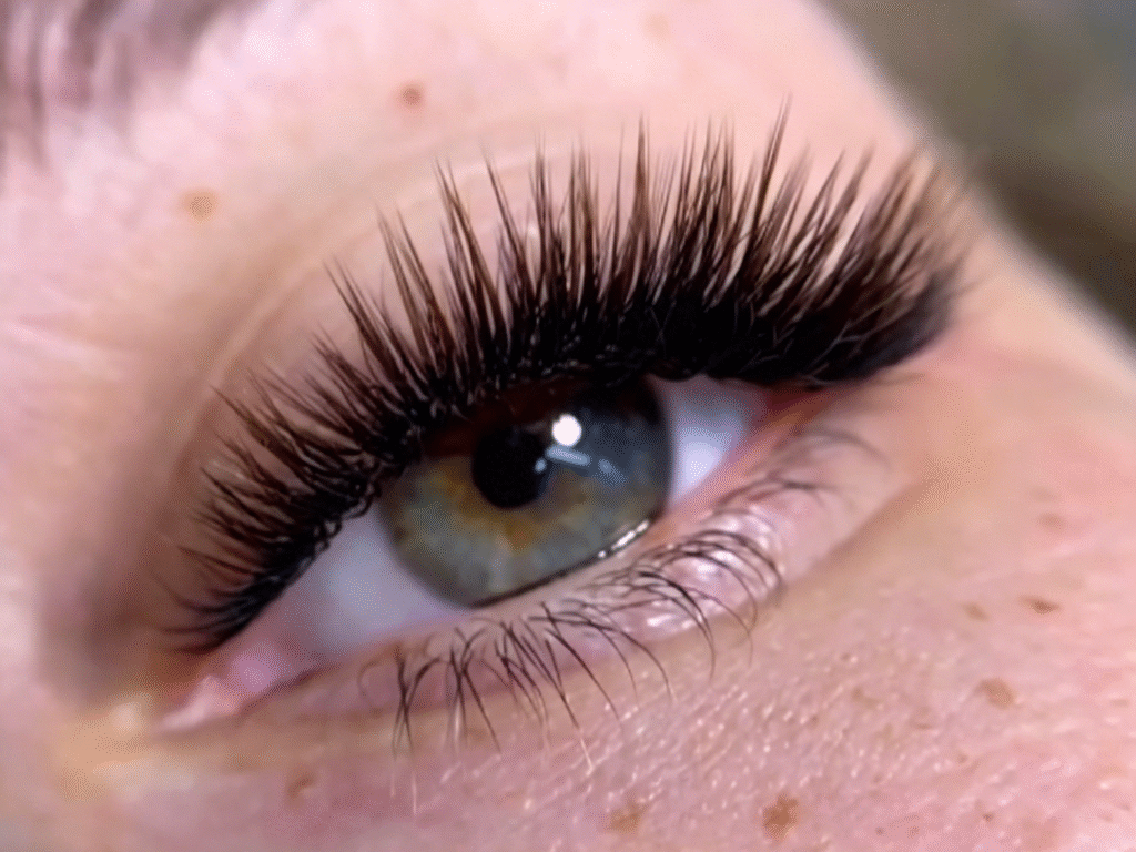 A mix of black and brown lashes