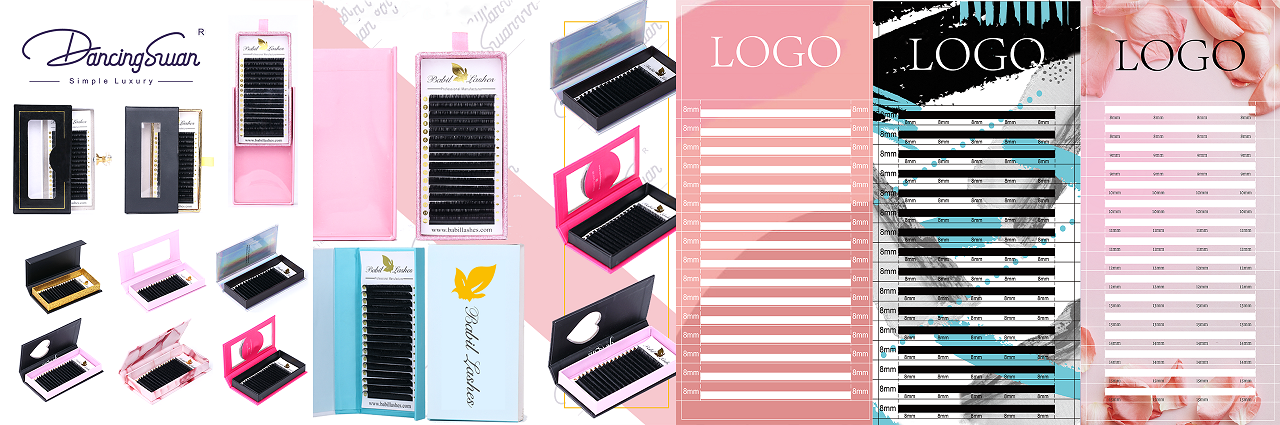 Custom eyelash packaging with private logo and brand design for OEM ODM orders