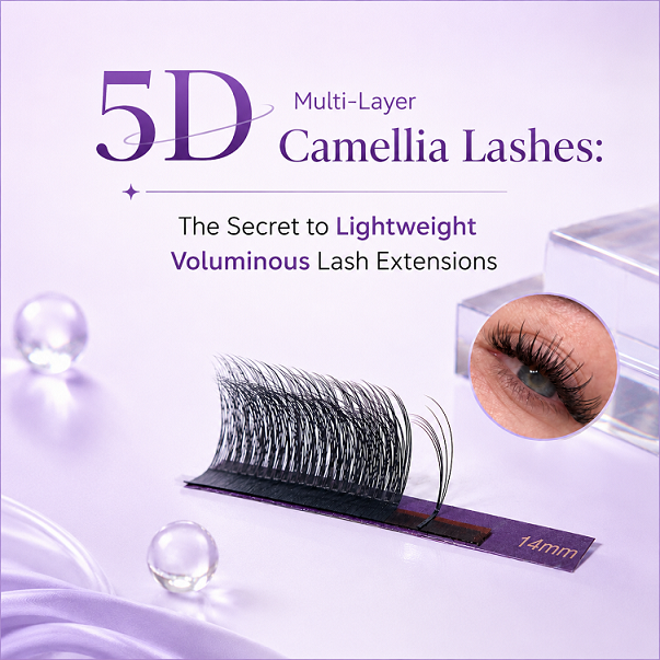 5D Multi-Layer Camellia Lashes Lightweight Voluminous Lash Extensions